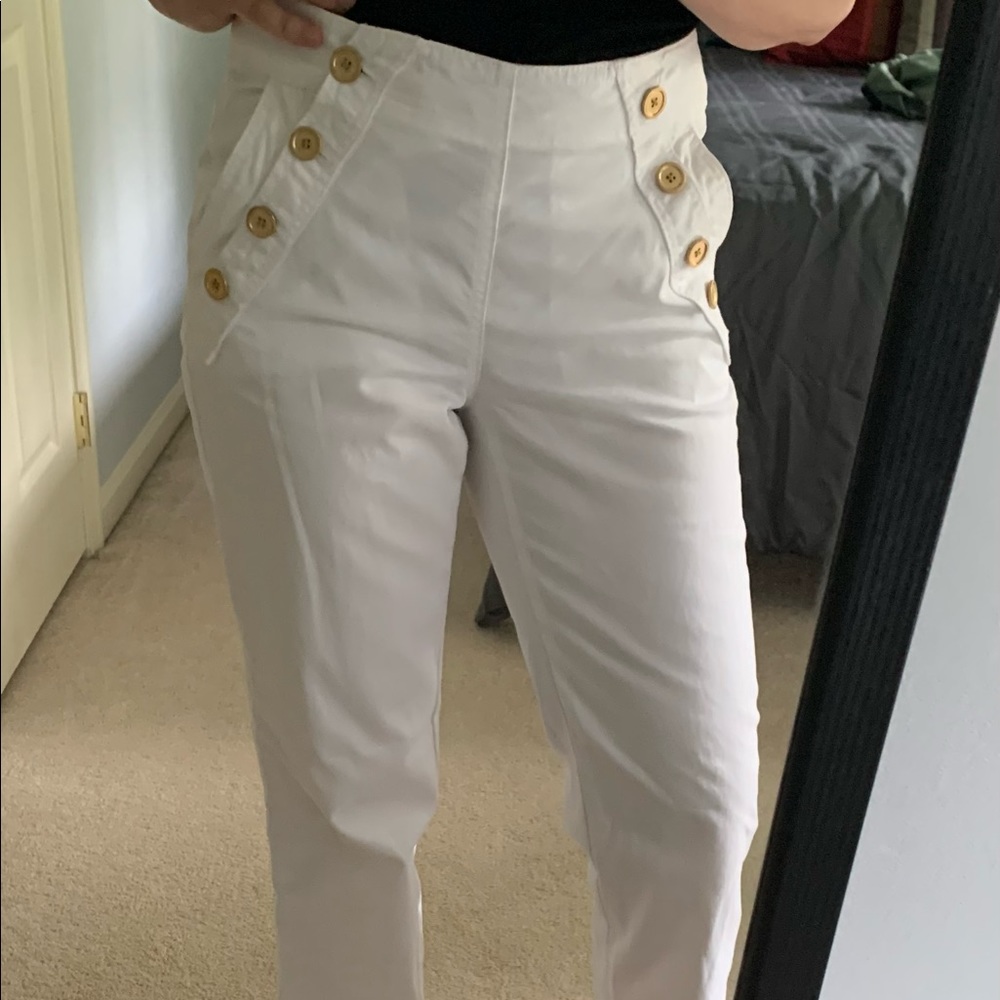 J. Crew Sailor Style White Pants - image 8